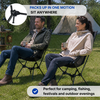 Portable Camping Chair – Foldable Design – High Back Support