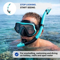 Snorkel Set with Mask - 180° HD View Tempered Glass - Leak-Proof