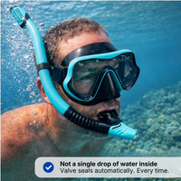 Snorkel Set with Mask - 180° HD View Tempered Glass - Leak-Proof