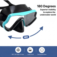 Snorkel Set with Mask - 180° HD View Tempered Glass - Leak-Proof