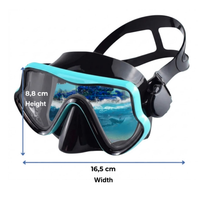Snorkel Set with Mask - 180° HD View Tempered Glass - Leak-Proof