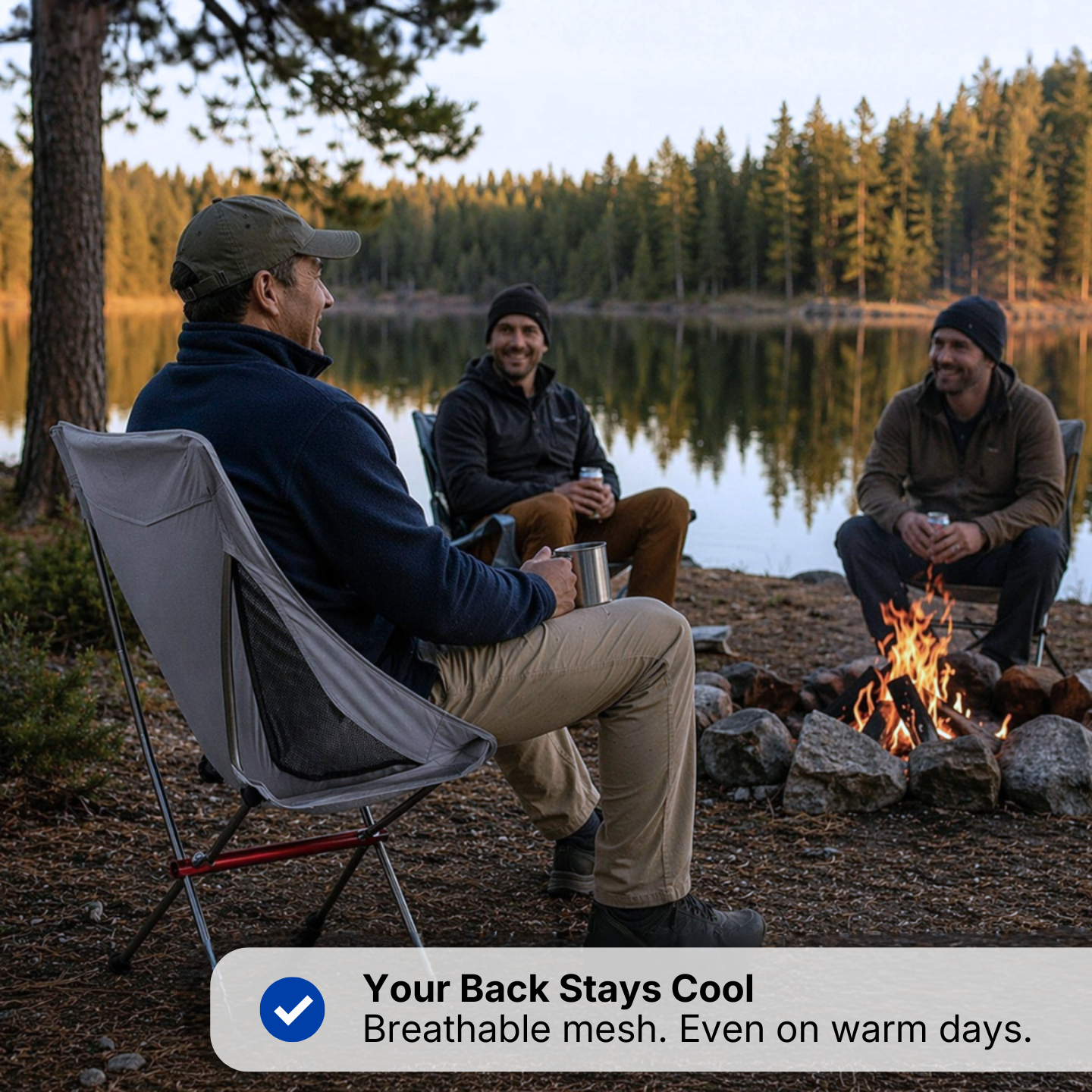 Ultra-Light Foldable Camping Chair - High-Back Portable Outdoor Chair