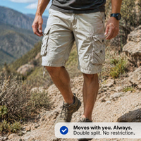 Men’s Tactical Hiking Shorts - Multi Pocket - Adjustable Fit