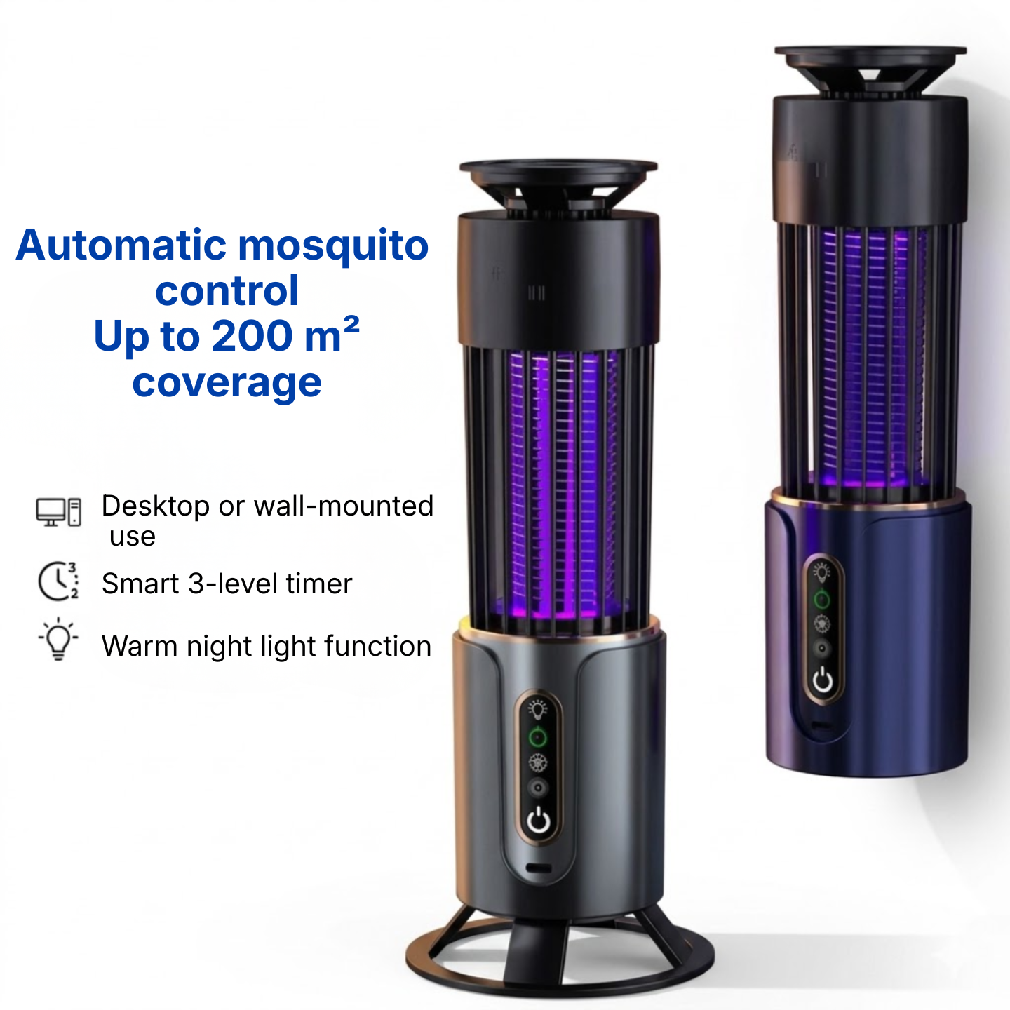Rechargeable Mosquito Lamp - UV Attraction - Silent Operation