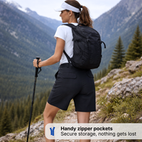 Women’s Hiking Shorts - Stretch Fit - Zipper Pockets