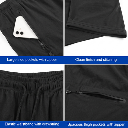 Women’s Hiking Shorts - Water-Resistant - Quick-Dry Zipper Pockets