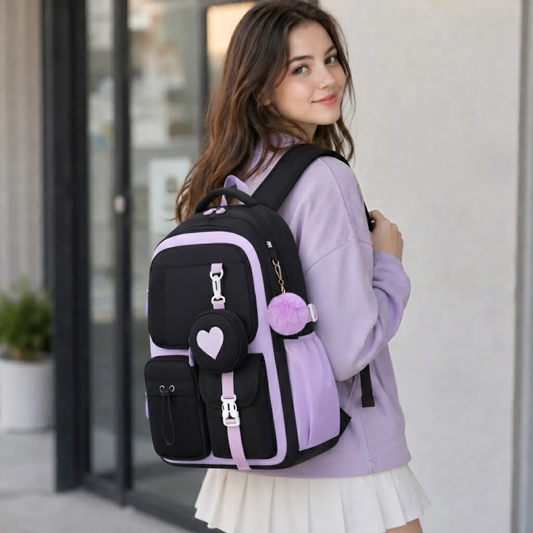 Girls Backpack Set - 3-in-1 with Lunch Bag - 15.6" Laptop