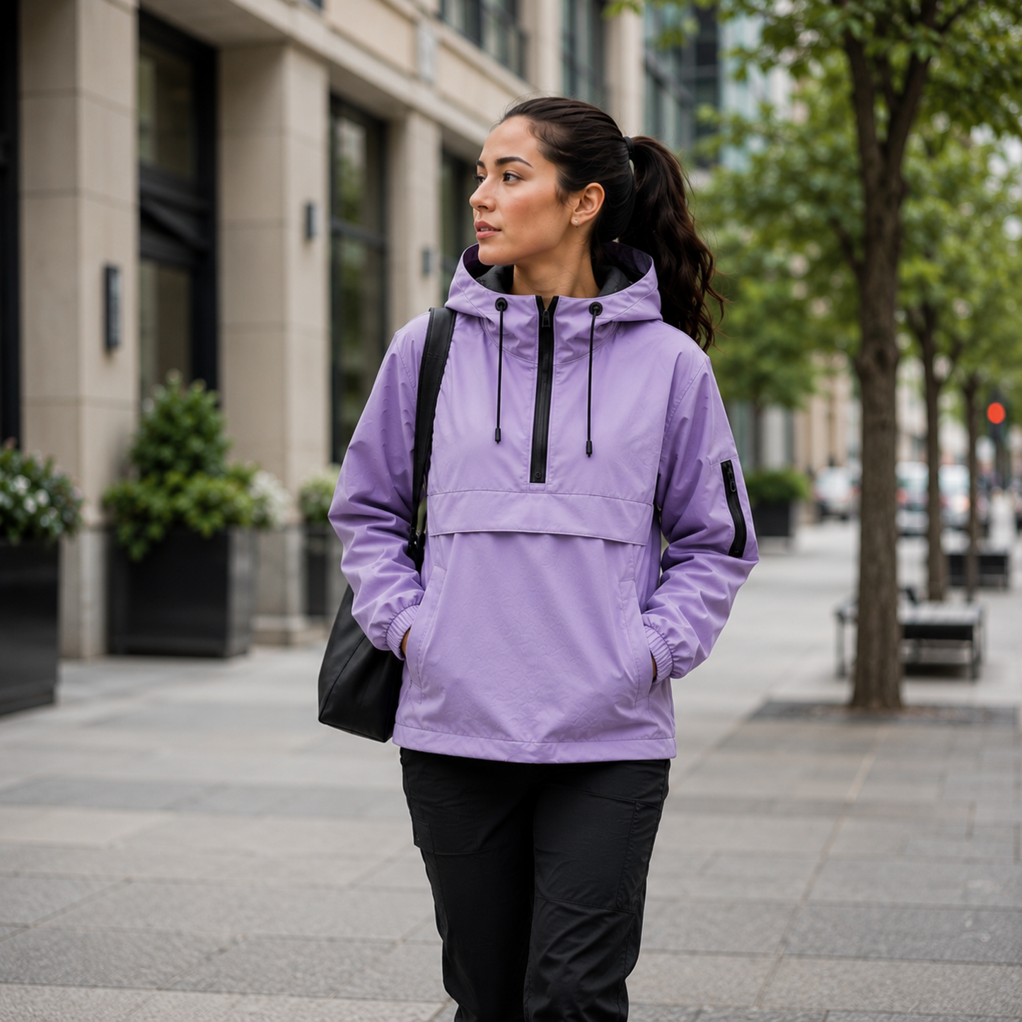 Waterproof Rain Jacket Unisex - Hooded Anorak Parka - Windproof