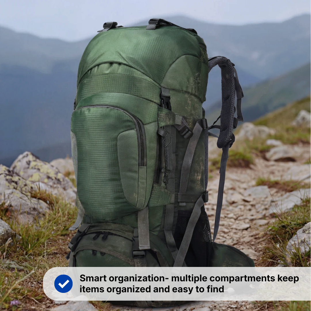 60L Outdoor Backpack – Waterproof - Nylon