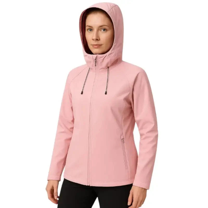 Women's Softshell Jacket - Water-Resistant & Hooded - Fleece Lined