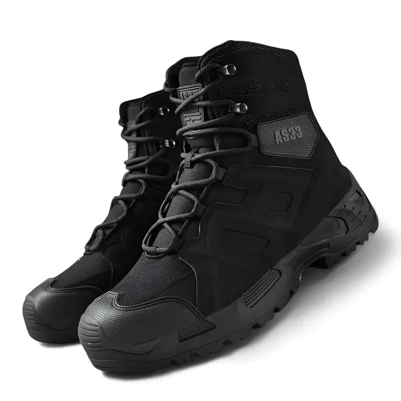 Men's Tactical Boots - Waterproof & High-Top Support - Slip-Resistant Sole