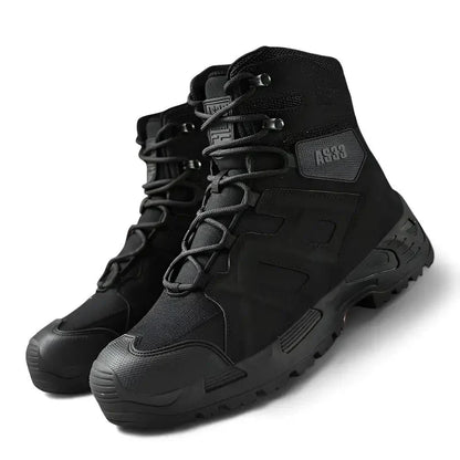 Men's Tactical Boots - Waterproof & High-Top Support - Slip-Resistant Sole
