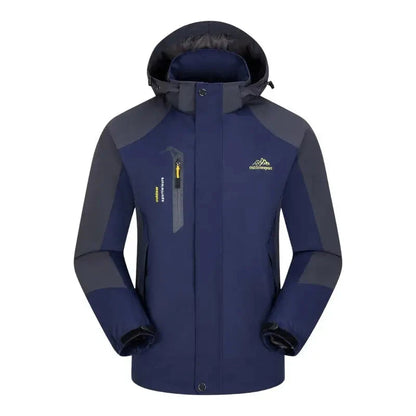 Men's Rain Jacket - Water-Repellent & Windproof - Detachable Hood