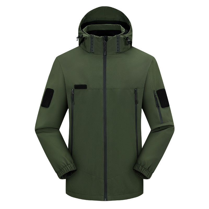 Men's Softshell Jacket - Removable Hood - Fleece Lined
