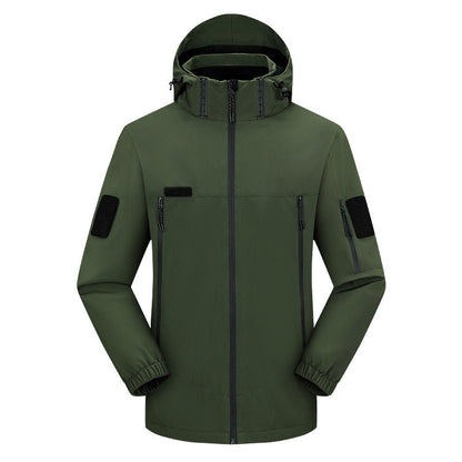 Men's Softshell Jacket - Removable Hood - Fleece Lined