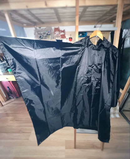 Rain Poncho with Hood - Waterproof 3-in-1 Poncho, Tarp & Sleeping Bag Cover - Packable