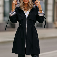 Women's Hooded Rain Jacket - Waterproof & Windproof - Tailored Fit