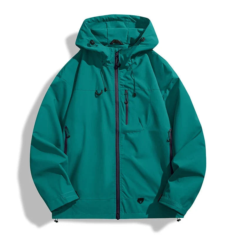Unisex Rain Jacket - Waterproof & Windproof - Adjustable Hood