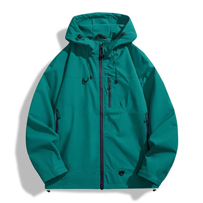 Unisex Rain Jacket - Waterproof & Windproof - Adjustable Hood