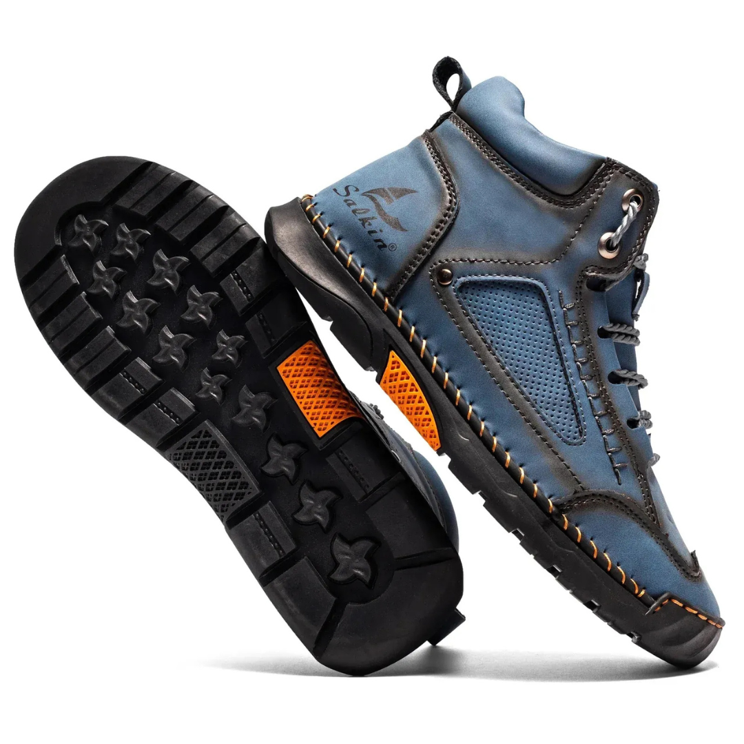 Men's Boots - Waterproof Vegan Leather - Rugged Non-Slip Sole