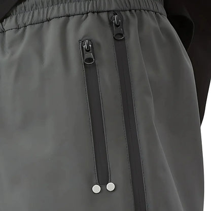Rain Pants - Full-Length Side Zippers - Water-Repellent & Windproof