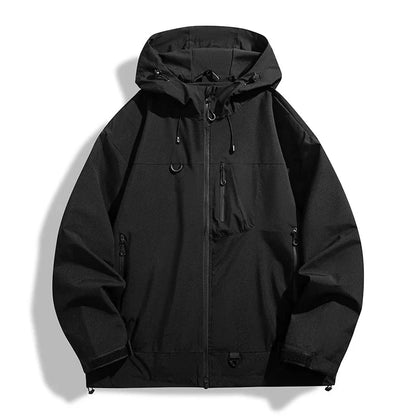 Unisex Rain Jacket - Waterproof & Windproof - Adjustable Hood