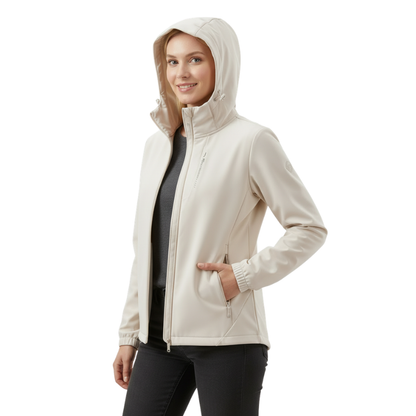Women's Windbreaker Jacket - Fleece-Lined Softshell - Wind & Water-Resistant
