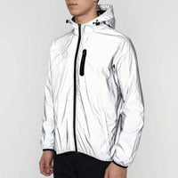Reflective Jacket for Men - Water-Repellent Shell - Breathable Mesh Lining