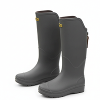 Women's Rain Boots - Knee-High & Waterproof - Non-Slip Sole