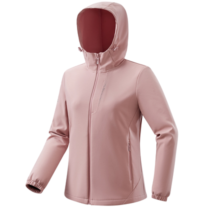 Women's Windbreaker Jacket - Fleece-Lined Softshell - Wind & Water-Resistant