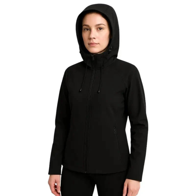 Women's Softshell Jacket - Water-Resistant & Hooded - Fleece Lined
