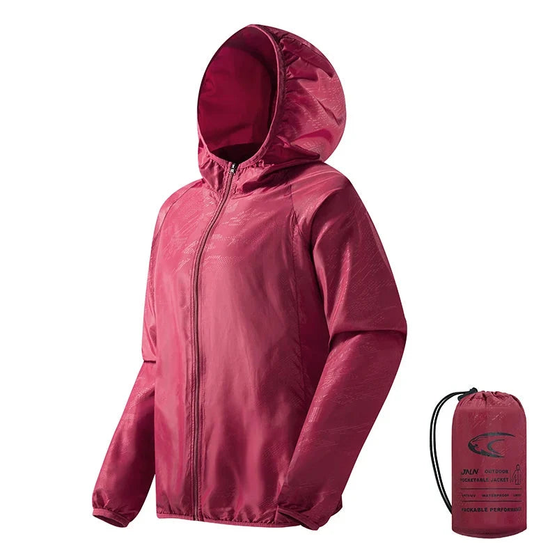 Windbreaker Jacket - Lightweight & Water-Repellent - Packs Into Its Own Pouch