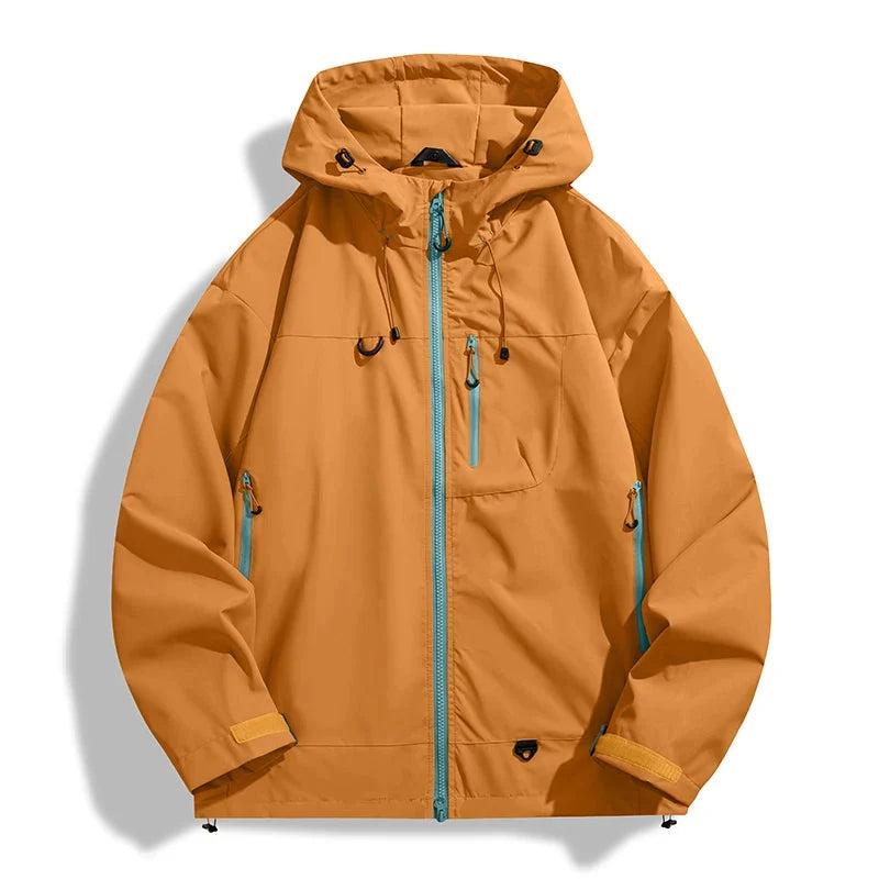 Unisex Rain Jacket - Waterproof & Windproof - Adjustable Hood