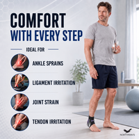 Ankle Brace - Adjustable Compression Ankle Support - Open Heel