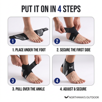 Ankle Brace - Adjustable Compression Ankle Support - Open Heel
