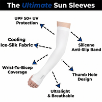 UV Arm Sleeves Set - Cooling Sun Protection Sleeves - UPF 50+