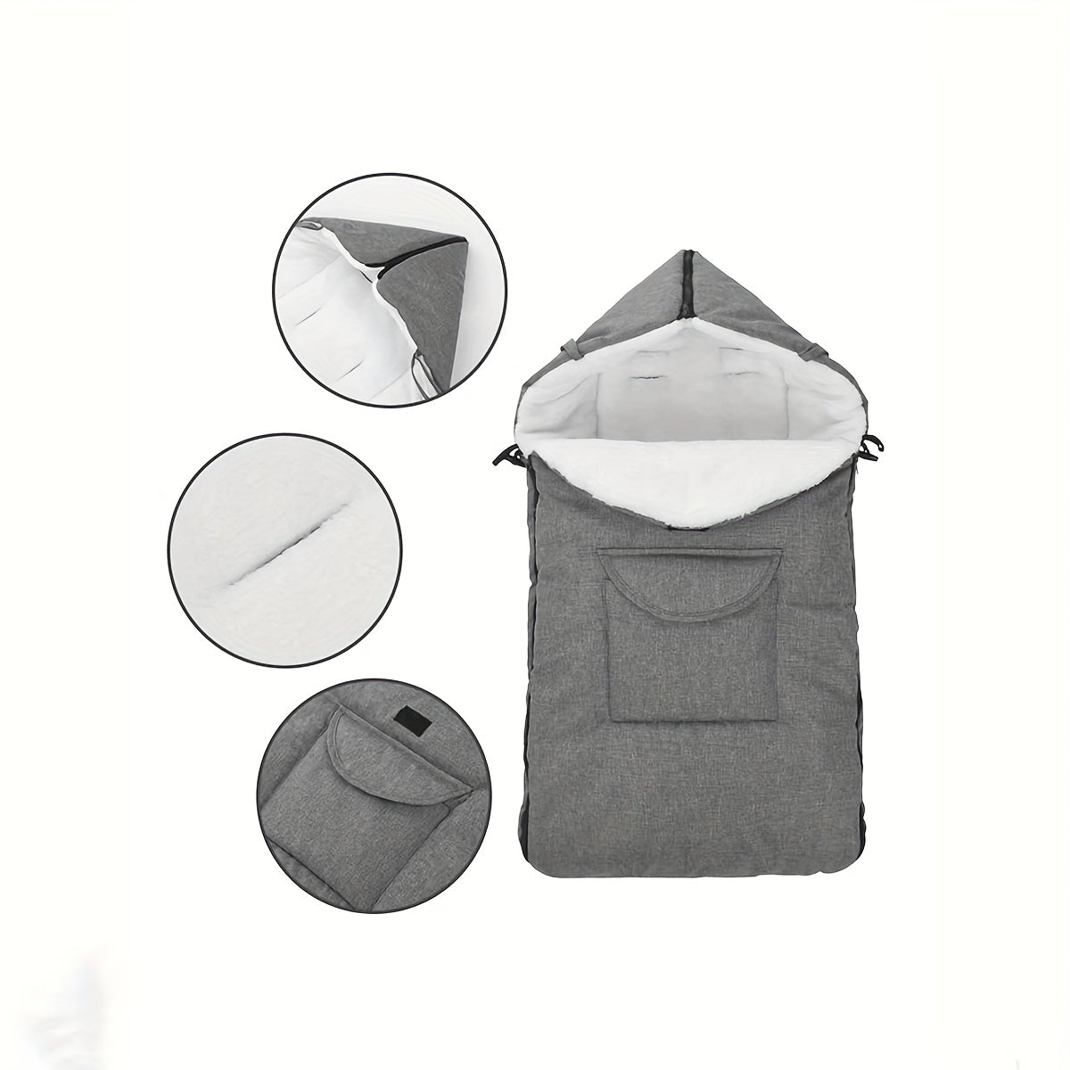 Stroller Footmuff for Winter - Kick-Proof Design - Thick & Warm Lined