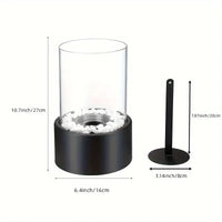 Round Table Top Fire Pit - Bio Ethanol Tabletop Fireplace - Indoor & Outdoor