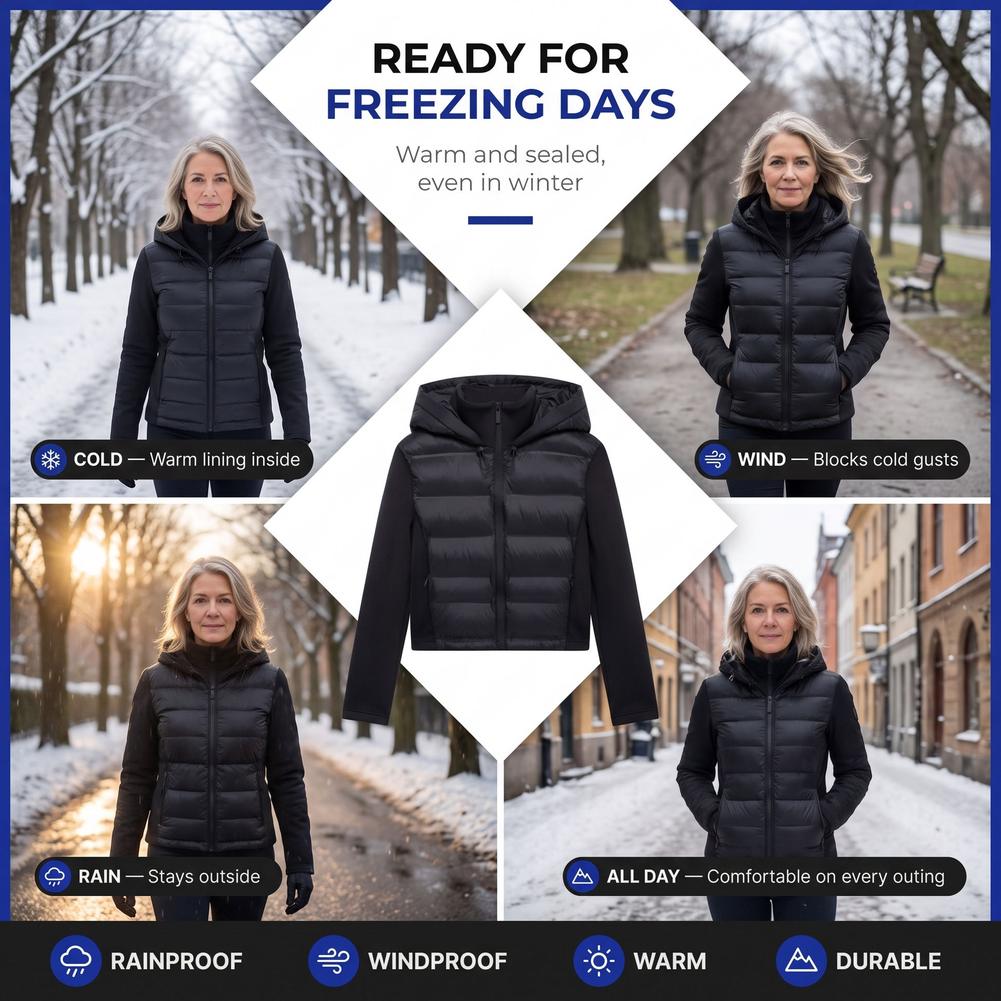 womens puffer jacket - view 5