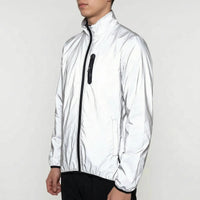 Reflective Jacket for Men - Water-Repellent Shell - Breathable Mesh Lining