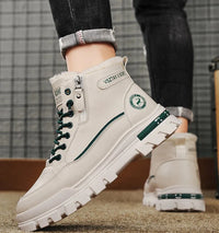 Insulated Winter Boots for Men - High-Top - Side-Zip & Lace-Up