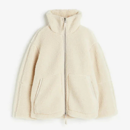 Women's Sherpa Jacket - Ultra-Soft Teddy Fleece - With Pockets