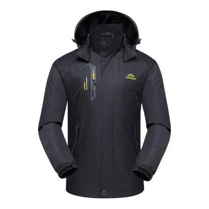 Men's Rain Jacket - Water-Repellent & Windproof - Detachable Hood