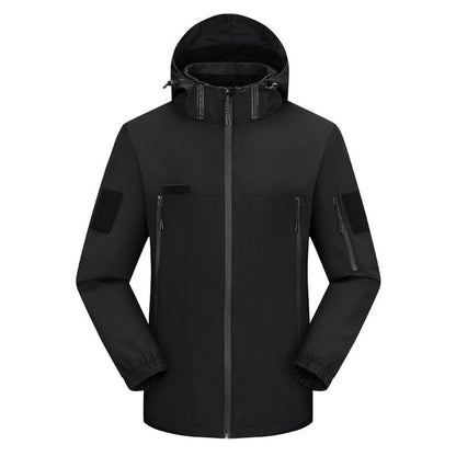 Men's Softshell Jacket - Removable Hood - Fleece Lined