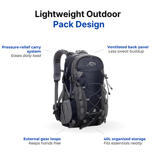 Outdoor Backpack – 40L Capacity – Lightweight