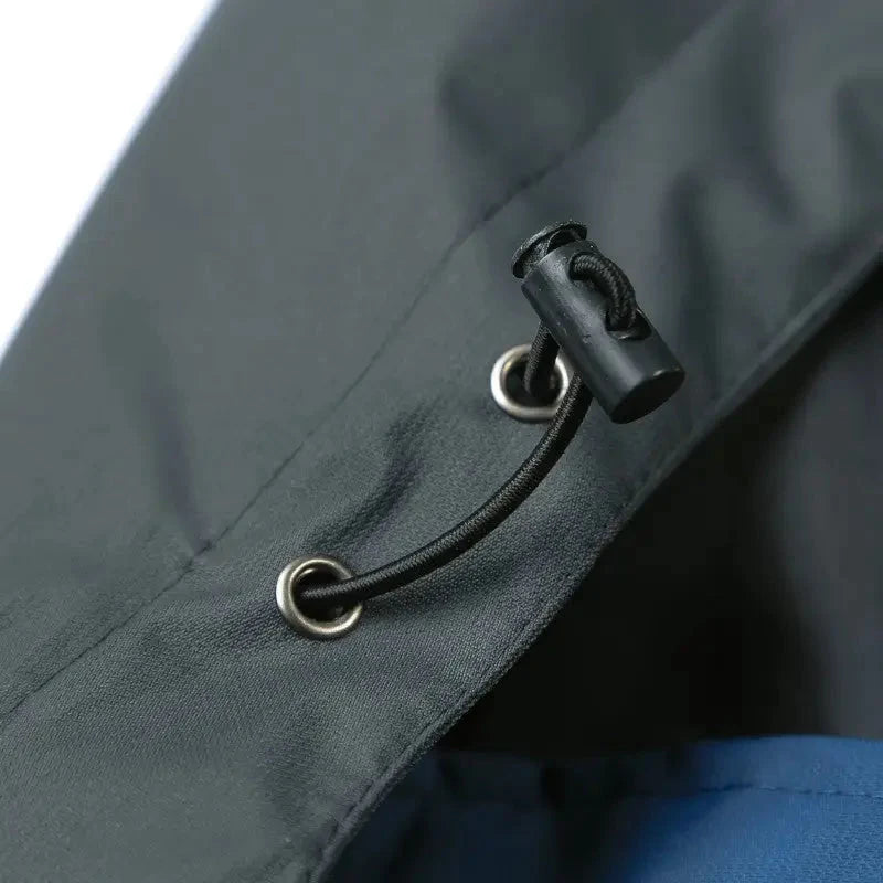 Men's Rain Jacket - Water-Repellent & Windproof - Detachable Hood