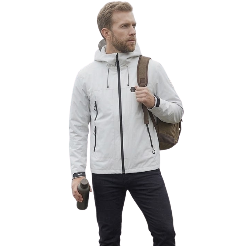 Men's Rain Jacket - Waterproof 5,000mm, Windproof Hood