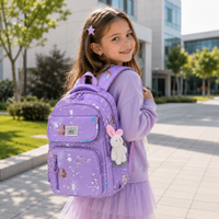 Kids Backpack - Space Print - Reflective Safety Strip
