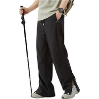 Rain Pants - Full-Length Side Zippers - Water-Repellent & Windproof