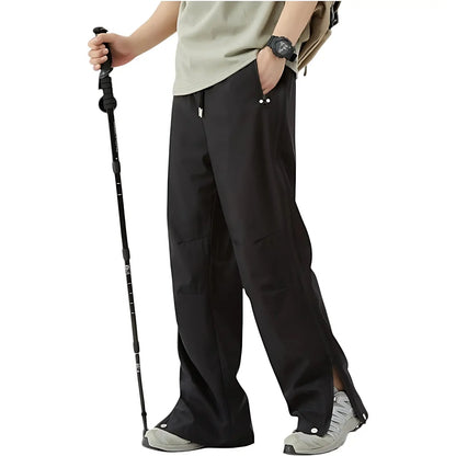 Rain Pants - Full-Length Side Zippers - Water-Repellent & Windproof